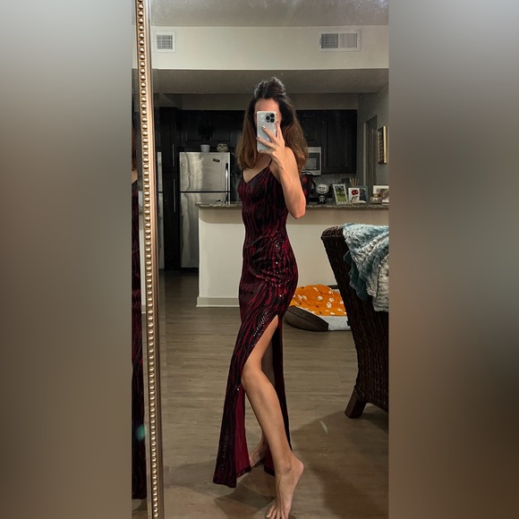 Cache red/black dress - Picture 1 of 3